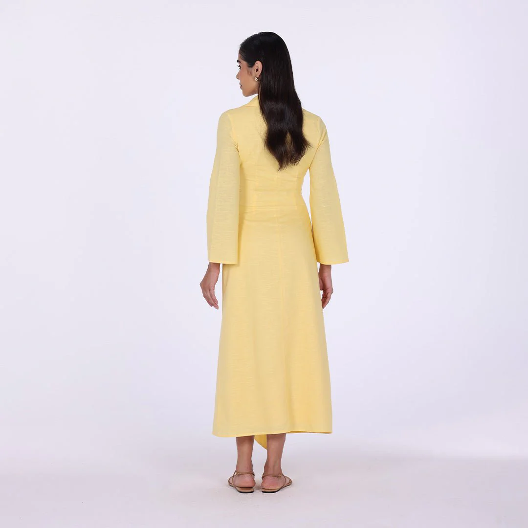 Buttoned Wrap Shirt Dress - Image 5