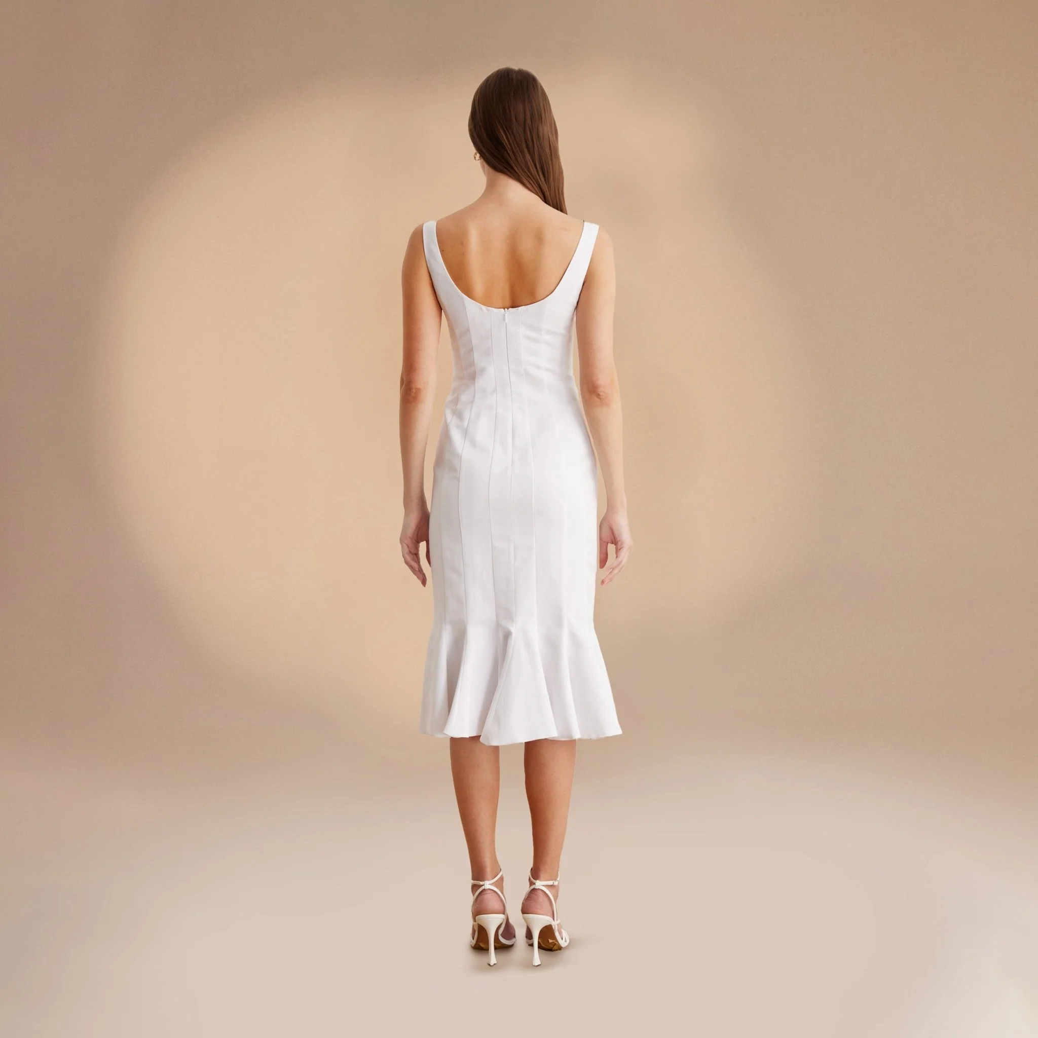 Fitted Bodycon Midi Dress in Cotton-blend - Image 4