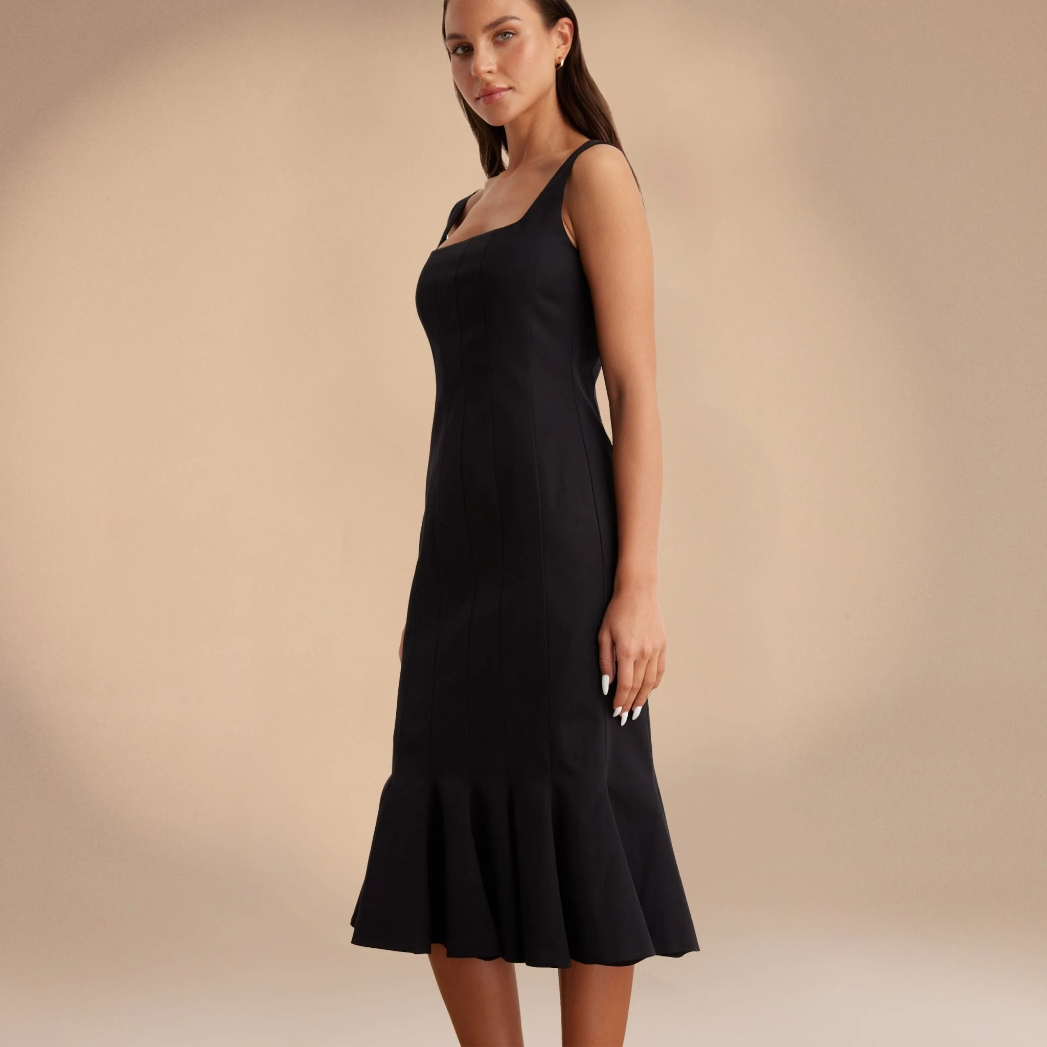 Fitted Bodycon Midi Dress in Cotton-blend - Image 7