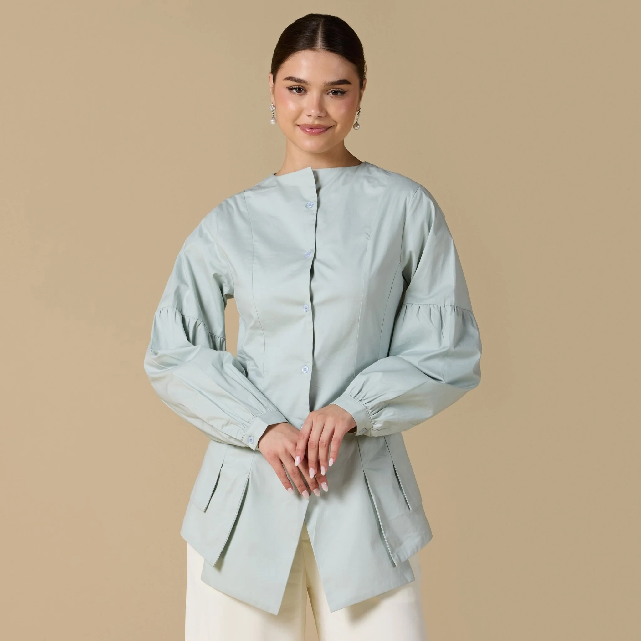 Long sleeve ruffled shirt - Image 4
