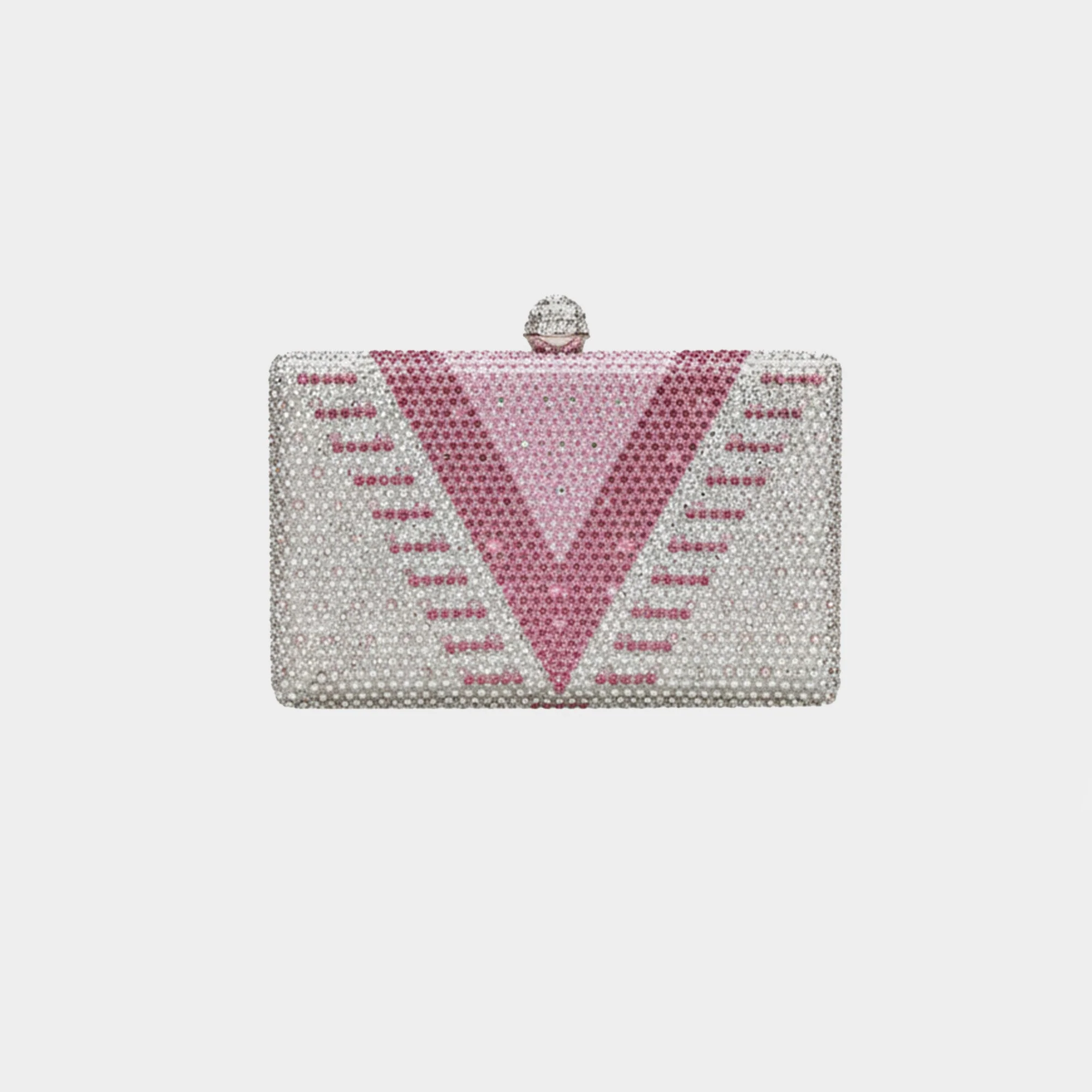 Pink Gradient Crystal Clutch